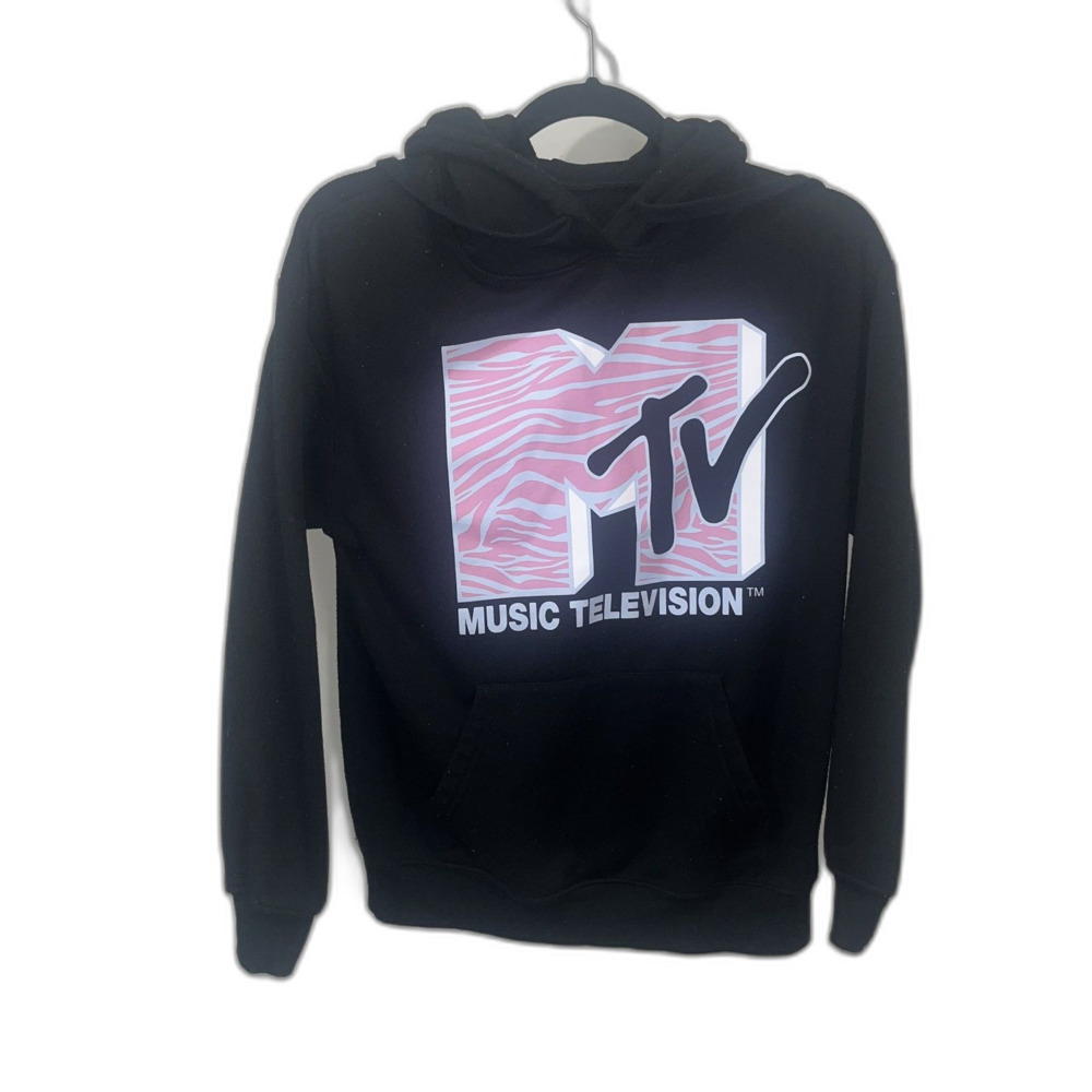 MTV Hoodie Pink Logo Men's Small